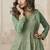 Pista green georgette embroidered designer plazzo suit