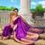 Magenta silk blend saree with paithani rich weaved pallu and blouse