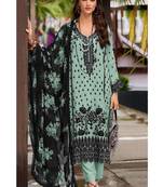 Faux georgette with embroidery sequence work semi-stitched pakistani suit