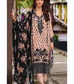Faux georgette with embroidery sequence work semi-stitched pakistani suit