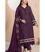 Heavy organza with boring embroidered sequence work semistitched pakistani suit