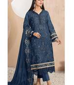 Heavy organza with boring embroidered sequence work semistitched pakistani suit