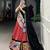 red Cotton Printed Chaniya Choli with Gamthi Work and Mirror Embellishments