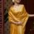 Mustard color silk blend saree with blouse