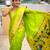 Parrot green color faux banarasi silk saree with paithani rich weaved pallu and blouse