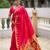 Rani pink color faux banarasi silk saree with paithani rich weaved pallu and blouse
