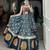 teal Rayon Chaniya Choli with Foil Gamthi work
