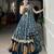 teal Rayon Chaniya Choli with Foil Gamthi work