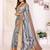 Grey soft tissue silk floral digital printed saree
