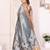 Grey soft tissue silk floral digital printed saree