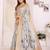Silver soft tissue silk floral digital printed saree