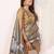 Grey soft tissue silk floral digital printed saree