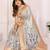 Silver soft tissue silk floral digital printed saree