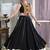 Black rayon chaniya choli with lace border and gota patti work