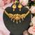 Traditional kalash design gold plated choker necklace set with earrings – temple jewlery style with elephant motif.