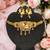 Dandiya dance design choker necklace set with earrings | antique gold-plated traditional garba jewlery |