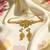 Golden glamour radha krishna temple jewelry choker set for women | traditional antique gold finish with earrings |