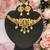 Lord ganesh temple choker necklace set with earrings | antique gold-plated traditional jewelers |