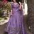 Lavender Sequins and Thread Embroidery Vichitra Silk Lehenga Choli