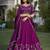 Wine Sequins and Thread Embroidery Vichitra Silk Lehenga Choli