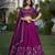 Wine Sequins and Thread Embroidery Vichitra Silk Lehenga Choli