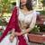 Off-White Sequins and Thread Embroidery Vichitra Silk Lehenga choli