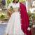 Off-White Sequins and Thread Embroidery Vichitra Silk Lehenga choli