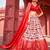 Red Foil Work Dola Silk Party Wear Lehenga choli