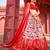 Red Foil Work Dola Silk Party Wear Lehenga choli