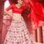 Red Foil Work Dola Silk Party Wear Lehenga choli