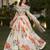 Fetching Off-White Floral Print Georgette Fabric Stitched Indian wedding designer Lehenga dress