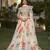 Fetching Off-White Floral Print Georgette Fabric Stitched Indian wedding designer Lehenga dress