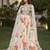 Fetching Off-White Floral Print Georgette Fabric Stitched Indian wedding designer Lehenga dress