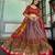 Multicolor Kashmiri Print With Foil Print tussar Silk Lehenga choli
