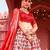 Red Foil Work Dola Silk Party Wear Lehenga choli