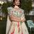 Fetching Off-White Floral Print Georgette Fabric Stitched Indian wedding designer Lehenga dress
