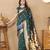 Green  color faux banarasi silk saree with paithani rich weaved pallu and blouse