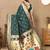 Green  color faux banarasi silk saree with paithani rich weaved pallu and blouse