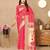 Pink color faux banarasi silk saree with paithani rich weaved pallu and blouse
