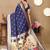 Navy blue color faux banarasi silk saree with paithani rich weaved pallu and blouse