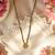 Gold plated ad mangalsutra with teardrop pendant for women | traditional black beads necklace