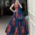 blue Cotton Foil work Chaniya Choli for Garba