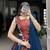 blue Cotton Foil work Chaniya Choli for Garba