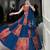 blue Cotton Foil work Chaniya Choli for Garba