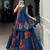 blue Cotton Foil work Chaniya Choli for Garba