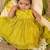 Pistah green tissue embroidered aaradhya frock for girls