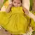 Pistah green tissue embroidered aaradhya frock for girls