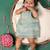 Skyblue tissue plain neelima frock for girls