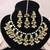 Beautiful kundan pearl and green pearls necklace set with maang tikka & earrings
