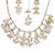 Beautiful kundan pearl and green pearls necklace set with maang tikka & earrings